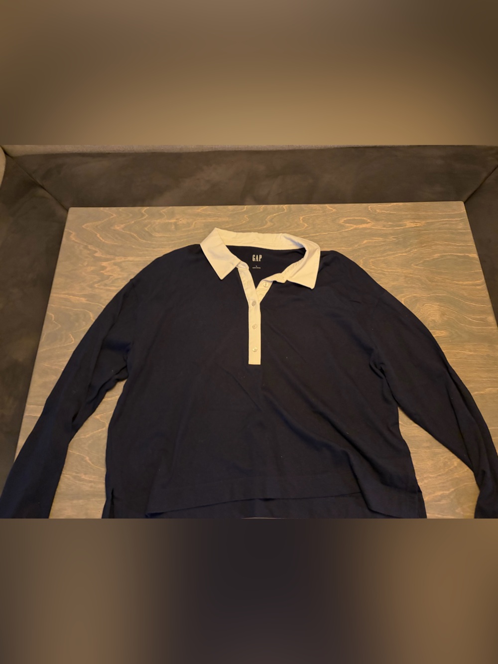 GAP Navy Polo Shirt with White Collar